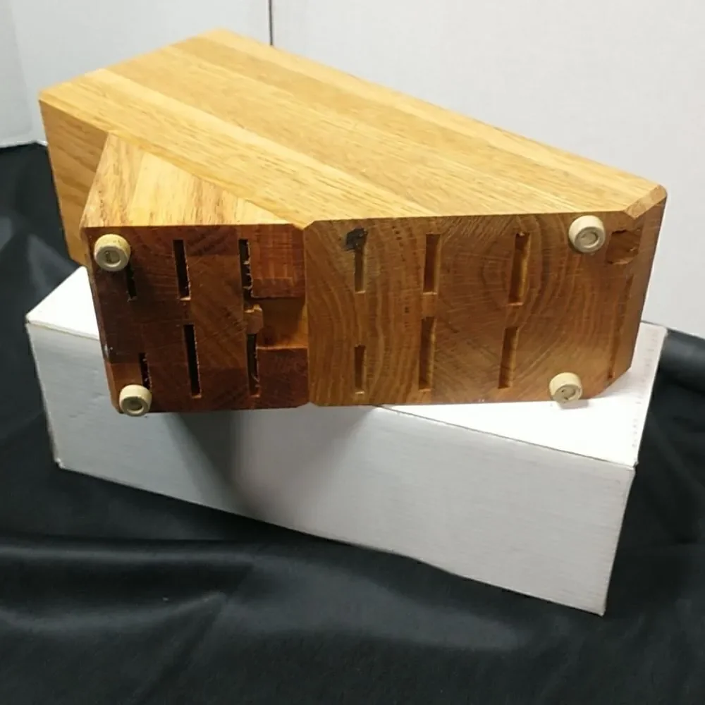 Wusthof Knife Storage Block 9 Slot Natural Finish Solid Wood